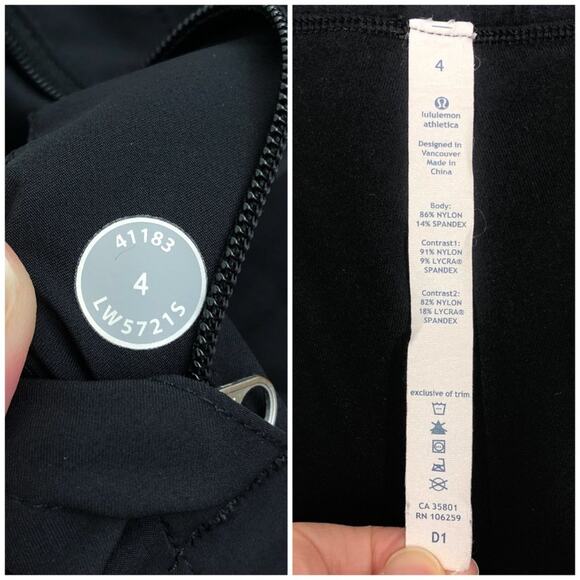 Lululemon Dog Runner Pant Lined Cold Weather 4 Way Stretch W5721S Size 4 Black - Picture 13 of 16